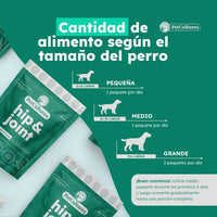 Cadera y Articulaciones| Absorcion superior de Glucosamina, MSM y Condroitina | Suplemento canino - PetCultures Canine Dog Probiotics Prebiotics Postbiotics Supplement For Gut Health Box Front